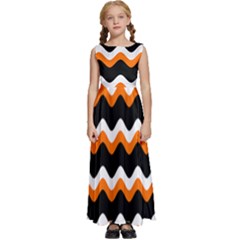 Halloween Wavy 20240926 161241 0000 Kids  Satin Sleeveless Maxi Dress by Safari