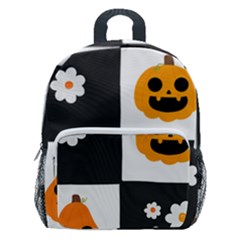 Seamless Halloween Pattern With Smiling Pumpkin 20240926 161714 0000 Kids  Age 5-10 Lightweight School Backpack With Side Pockets by Safari