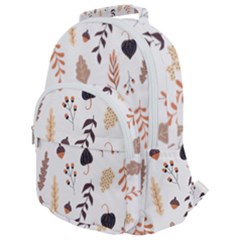 Autumn Seamless Leaves Pattern  Rounded Multi Pocket Backpack by Safari