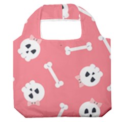 Halloween Pattern With Sculles And Bones 20240926 160927 0000 Premium Foldable Grocery Recycle Bag by Safari