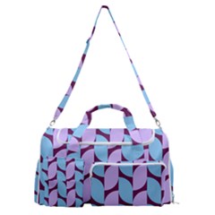 Purple Blue Pattern Sports Gym Duffle Bag With Shoe Compartment by ytdream