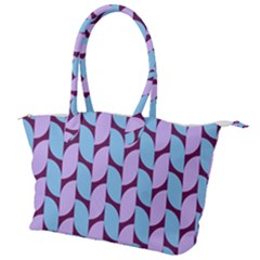 Purple Blue Pattern Canvas Shoulder Bag by ytdream