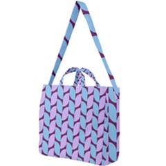 Purple Blue Pattern Square Shoulder Tote Bag by ytdream