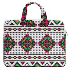 Ukrainian Folk Seamless Pattern Ethnic Ornament Border Element Traditional Macbook Pro 13  Double Pocket Laptop Bag by Grandong