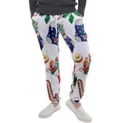 Christmas Socks Gloves Candy Cane Stocking Seamless Men s Jogger Sweatpants by Grandong