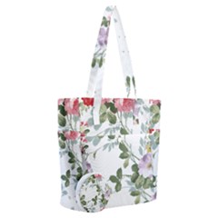 Floral Elements Peony Chinese Rose Everyday Shoulder Bag With Pouch Bag by Grandong