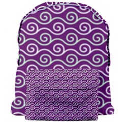 Violet White Pattern Giant Full Print Backpack by ytdream