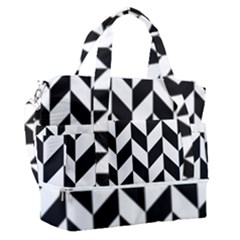 Black And White Pattern Sports Shoulder Bag With Shoes Compartment by ytdream