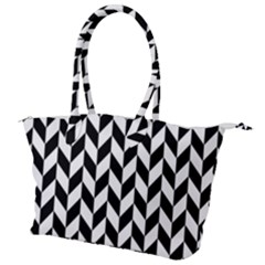 Black And White Pattern Canvas Shoulder Bag by ytdream