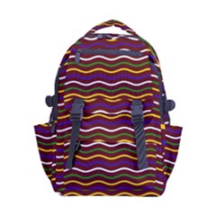 Multicolor Wave Pattern Carry-on Double Buckle Travel Backpack by ytdream