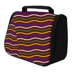 Multicolor Wave Pattern Full Print Travel Pouch (small) by ytdream