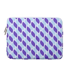 White Blue Pattern 13  Vertical Laptop Sleeve Case With Pocket by ytdream