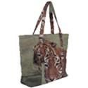 Swimming Tiger Zip Up Canvas Bag View2