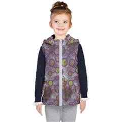 Abstract Molecular Space Art Kids  Hooded Puffer Vest by ExtraAwesomeSauce