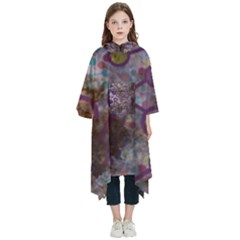 Abstract Molecular Space Art Kids  Hooded Rain Ponchos by ExtraAwesomeSauce