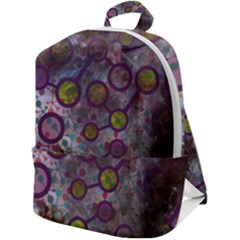 Abstract Molecular Space Art Zip Up Backpack by ExtraAwesomeSauce