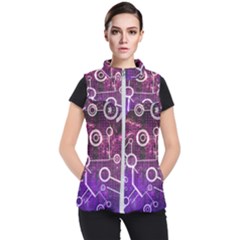 Cosmic Network Geometric Art Women s Puffer Vest by ExtraAwesomeSauce