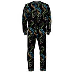 Multicolored Dna Strand Art Onepiece Jumpsuit (men) by ExtraAwesomeSauce