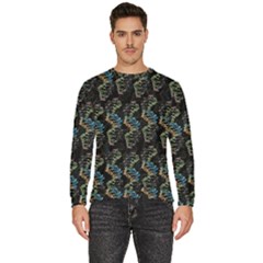 Multicolored Dna Strand Art Men s Fleece Sweatshirt by ExtraAwesomeSauce