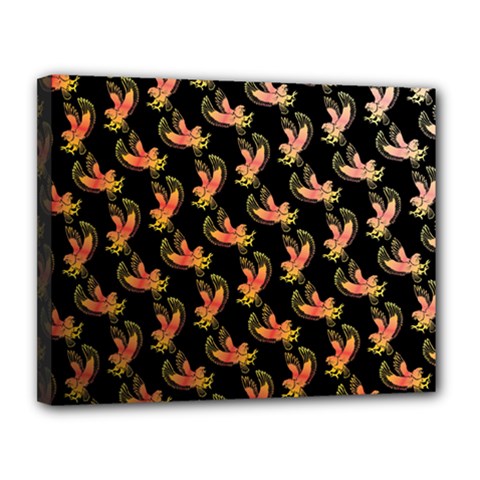 Regal Eagle Pattern Canvas 14  X 11  (stretched) by ExtraAwesomeSauce