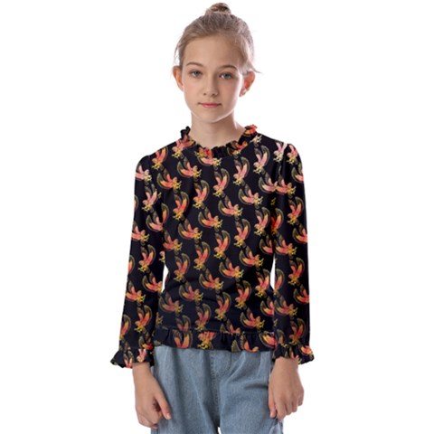 Regal Eagle Pattern Kids  Frill Detail T-shirt by ExtraAwesomeSauce