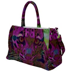 Pink And Purple Leopard Duffel Travel Bag by ExtraAwesomeSauce