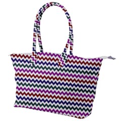 Chevron Pattern Canvas Shoulder Bag by ytdream