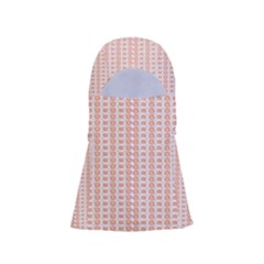 An Orange And White Striped Background With Small Circles Adjustable Balaclava Face Mask