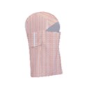 An Orange And White Striped Background With Small Circles Adjustable Balaclava Face Mask View3