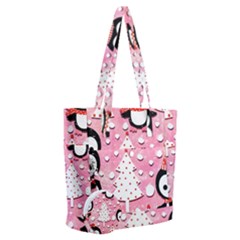 Cute Penguin Pattern, Adoxali, Christmas, December Everyday Shoulder Bag With Pouch Bag