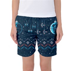 Star Wars Xmas, Star Wars, Christmas, Ugly Sweater Women s Basketball Shorts