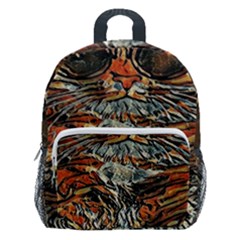 Cats Are Cooler Cat In Glasses Kids  Age 5-10 Lightweight School Backpack With Side Pockets by ConteMonfrey