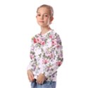 Floral Elements Peony Chinese Rose Kids  Long Sleeve T-Shirt with Frill  View2