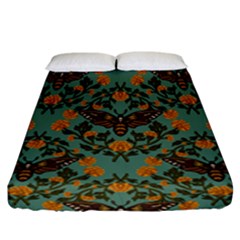 Day Of The Death Moth Fitted Sheet (california King Size)