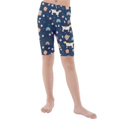 Dogs Kids  Mid Length Swim Shorts