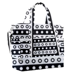 Black And White Circles Pattern Sports Shoulder Bag With Shoes Compartment by ytdream