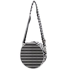 Black And White Circles Pattern Crossbody Circle Bag by ytdream