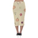 Halloween Fall Pattern Velvet Midi Pencil Skirt View2