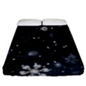 Snowflakes Snow Snowfall Snowing Fitted Sheet (Queen Size) View1