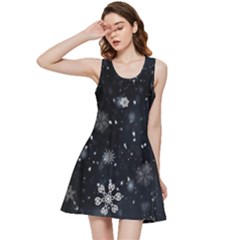 Snowflakes Snow Snowfall Snowing Inside Out Racerback Dress by Apenda