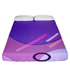 Colorful Labstract Wallpaper Theme Fitted Sheet (queen Size)