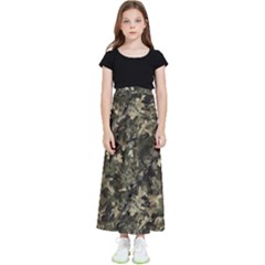 Camouflage Army Survival Uniform Kids  Flared Maxi Skirt by Posterlux