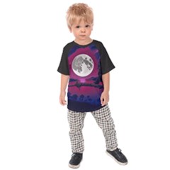 Dreamscape Oasis (ai+human) Kids  Raglan T-shirt