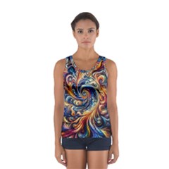 Colorful Motion Abstract Art Sport Tank Top 