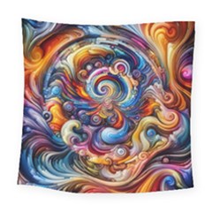 Dynamic Color Vortex Square Tapestry (large)