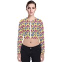 Colorful Bitcoin Pattern Long Sleeve Zip Up Bomber Jacket View1