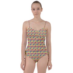 Colorful Bitcoin Pattern Sweetheart Tankini Set