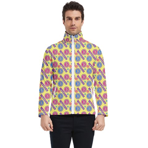 Colorful Bitcoin Pattern Men s Bomber Jacket by ExtraAwesomeSauce