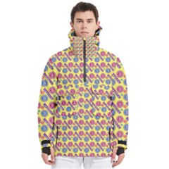 Colorful Bitcoin Pattern Men s Pullover Zip Ski And Snowboard Waterproof Breathable Jacket by ExtraAwesomeSauce