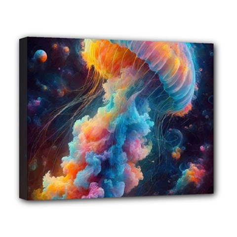 Cosmic Jellyfish Artwork Deluxe Canvas 20  X 16  (stretched) by ExtraAwesomeSauce